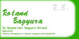 roland bagyura business card